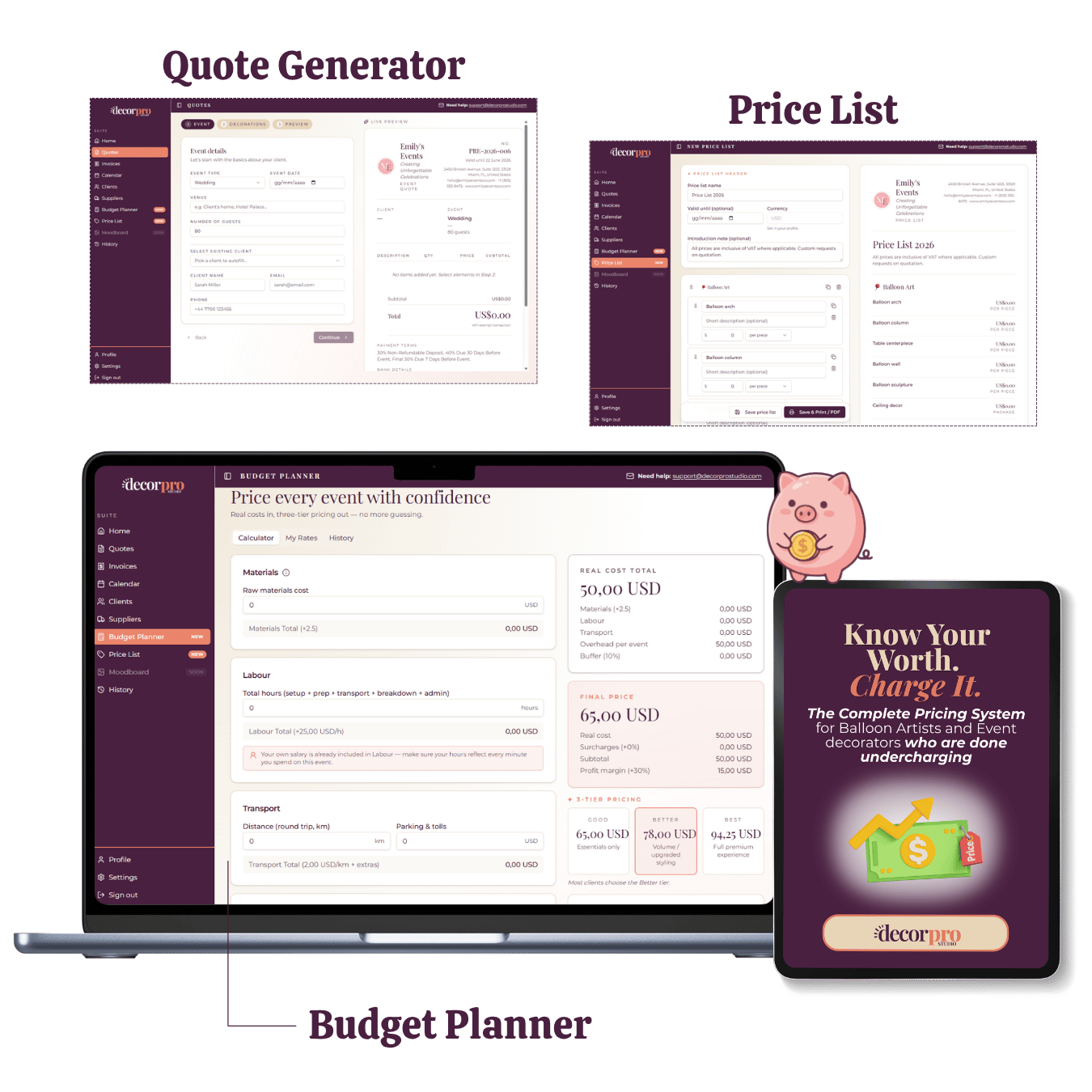 The Event Decorator Business System